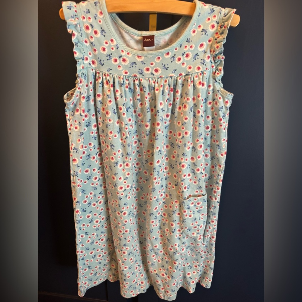 Tea Collection Light Blue Floral Sleeveless Dress